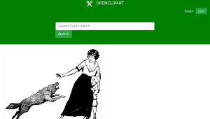 openclipart圖庫：Scary Dog Jumps-資源代表圖