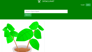 openclipart圖庫：Plant in a pot  2縮圖