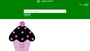 openclipart圖庫：Cupcake On Gift Box-資源代表圖
