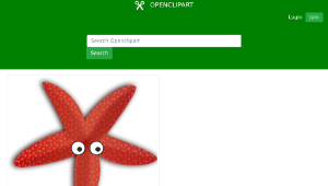 openclipart圖庫：Cartoon Seastar縮圖