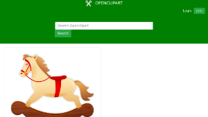 openclipart圖庫：Wood Horse 縮圖