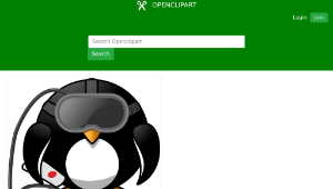 openclipart圖庫：Virtual Reality Penguin-資源代表圖