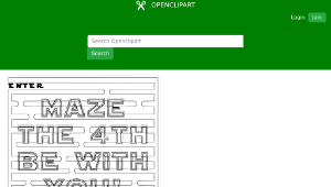 openclipart圖庫：Maze The 4th Be With Your Coloring Pages for Grown Ups-資源代表圖