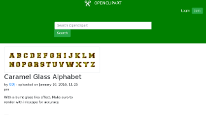 openclipart圖庫：Caramel Glass Alphabet-資源代表圖