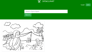 openclipart圖庫：10 Exodus 17:1-7 01縮圖