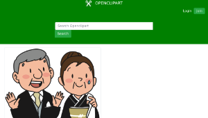 openclipart圖庫：Parents at Wedding