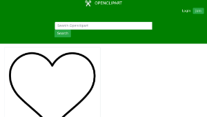 openclipart圖庫：Heart outline-資源代表圖