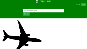 openclipart圖庫：plane silhouet-資源代表圖