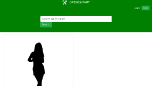 openclipart圖庫：Woman Silhouette 11-資源代表圖