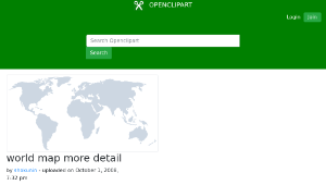 openclipart圖庫：world map more detail-資源代表圖
