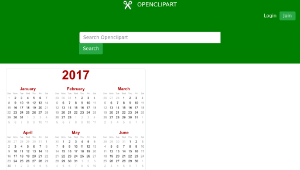 openclipart圖庫：2017 calendar縮圖