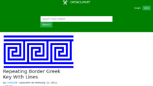 openclipart圖庫： Repeating Border Greek Key With Lines縮圖