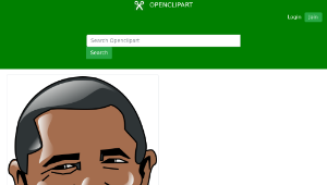 openclipart圖庫：Barack Obama縮圖