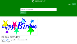 openclipart圖庫：happy birthday