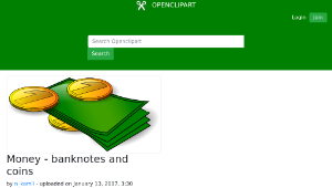 openclipart圖庫：Money - banknotes and coins