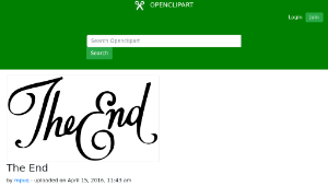 openclipart圖庫：The End縮圖