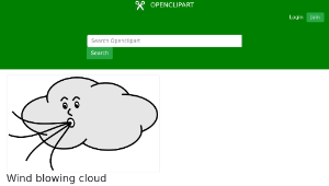 openclipart圖庫：Wind blowing cloud縮圖