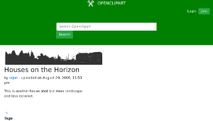openclipart圖庫：Houses on the Horizon縮圖