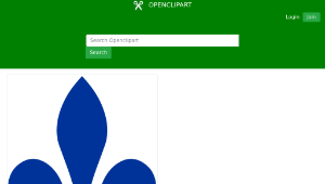 openclipart圖庫：Fleur de lis du drapeau du Québec-資源代表圖