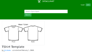 openclipart圖庫：TShirt Template-資源代表圖