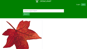 openclipart圖庫：Red maple leaf