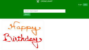 openclipart圖庫：Happy Birthday縮圖