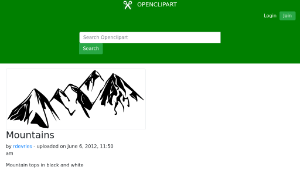 openclipart圖庫：Mountains