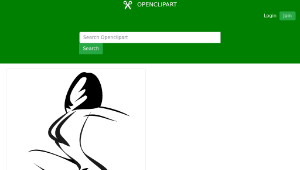 openclipart圖庫：stylized woman silhouette縮圖