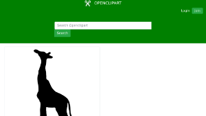 openclipart圖庫：Giraffe contour縮圖