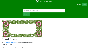 openclipart圖庫：floral frame-資源代表圖