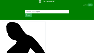 openclipart圖庫：Pregnant woman silhouette縮圖