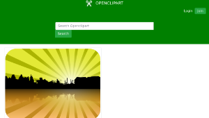 openclipart圖庫：Houses on the horizon - Starburst remix縮圖