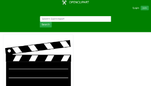 openclipart圖庫：Clapper-board