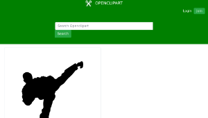 openclipart圖庫：Silueta Tae Kwon Do-資源代表圖