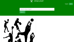 openclipart圖庫：Netball silhouette-資源代表圖