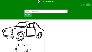 openclipart圖庫：C Is For Car
