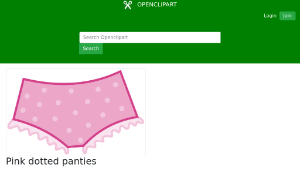 openclipart圖庫：Pink dotted panties縮圖