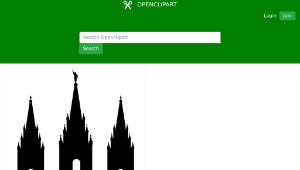 openclipart圖庫：Salt Lake Temple Silhouette-資源代表圖