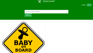 openclipart圖庫：Baby On Board