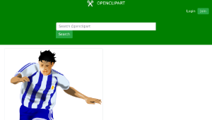 openclipart圖庫：futbolista (soccer player)-資源代表圖