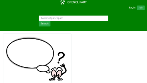 openclipart圖庫：Bulle droite question縮圖