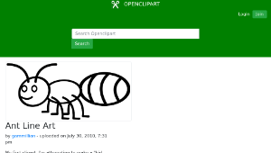 openclipart圖庫：Ant Line Art-資源代表圖