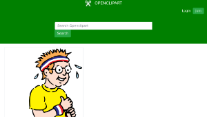 openclipart圖庫：jogging boy縮圖
