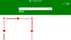 openclipart圖庫：Heart and Candy Border-資源代表圖