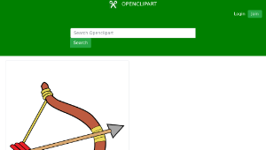 openclipart圖庫：Bow and arrow-資源代表圖