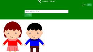 openclipart圖庫：Girl and Boy-資源代表圖
