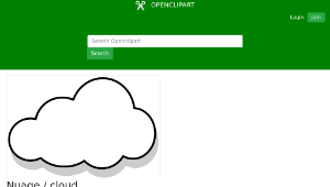openclipart圖庫：Nuage / cloud