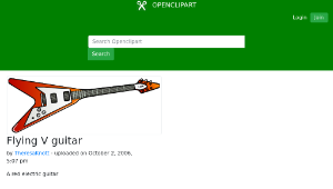 openclipart圖庫：Flying V guitar-資源代表圖