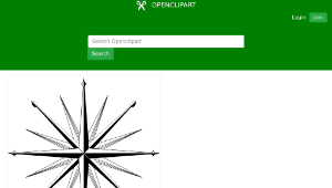 openclipart圖庫：wind rose / compass rose