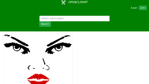 openclipart圖庫：Woman eyes nose lips